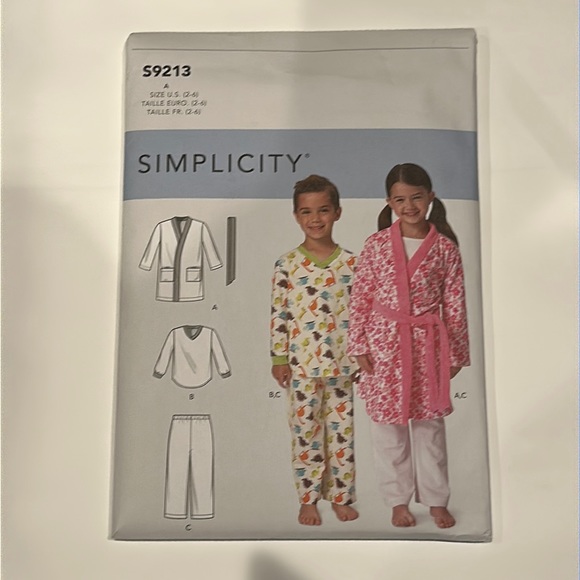 Brand new Simplicity S9213 Pattern Children’s Cozywear - Picture 1 of 3